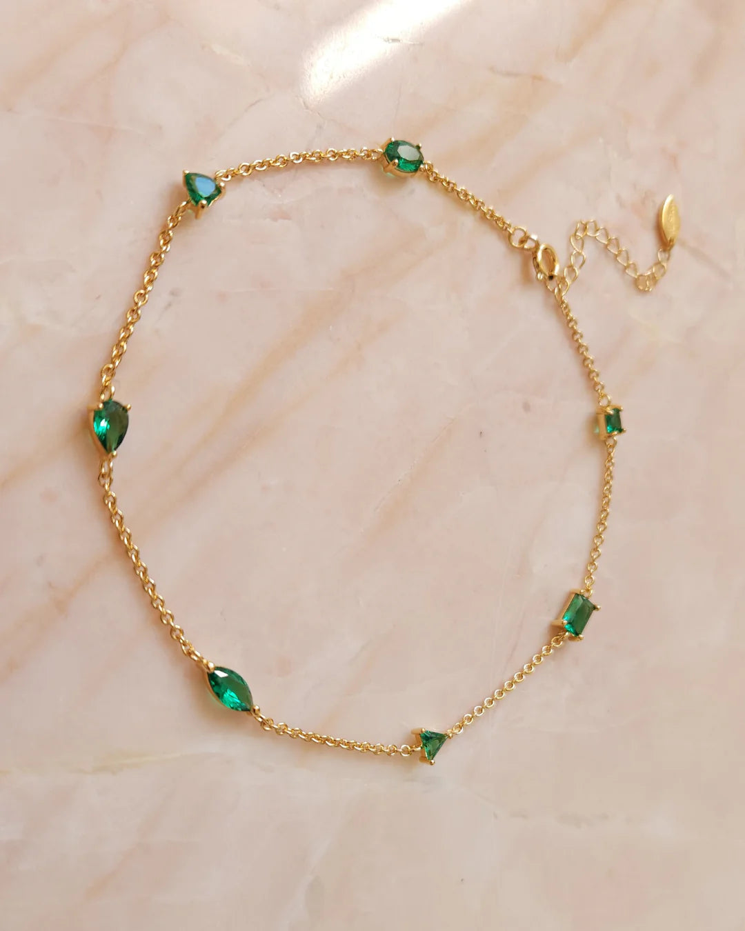 Bracelet cheville emerald