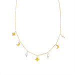 Collier lune d'or