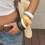 LOT 4 BRACELETS JARDIN PUR
