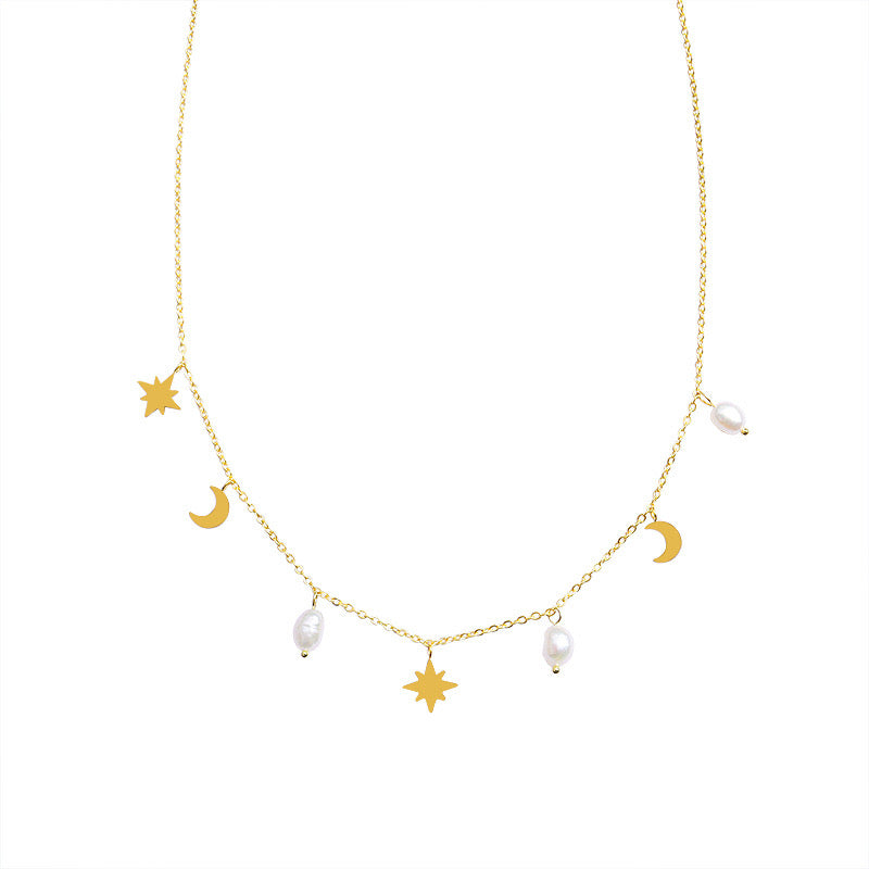 Collier lune d'or